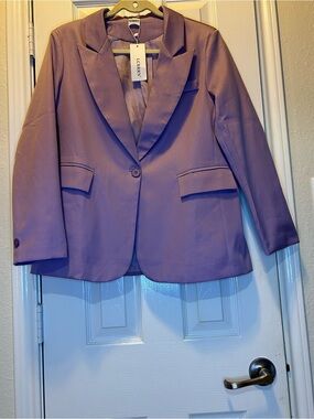 LCRRRN Lavendar Women's Blazer Cotton/Linen Blend NWT
